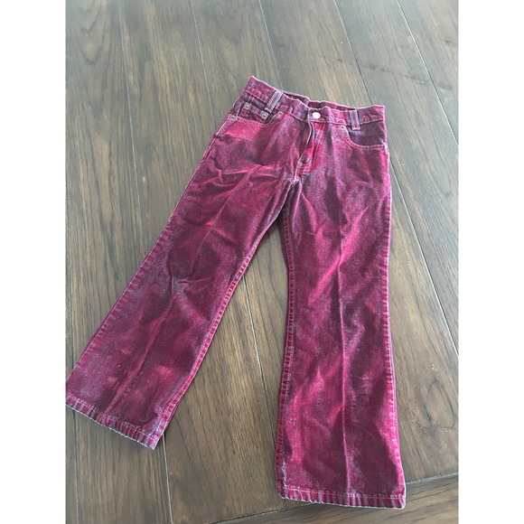 Levis 517 Boys velvet Maroon Coated Jeans Size 6X Bootcut Kids Denim - Picture 1 of 6